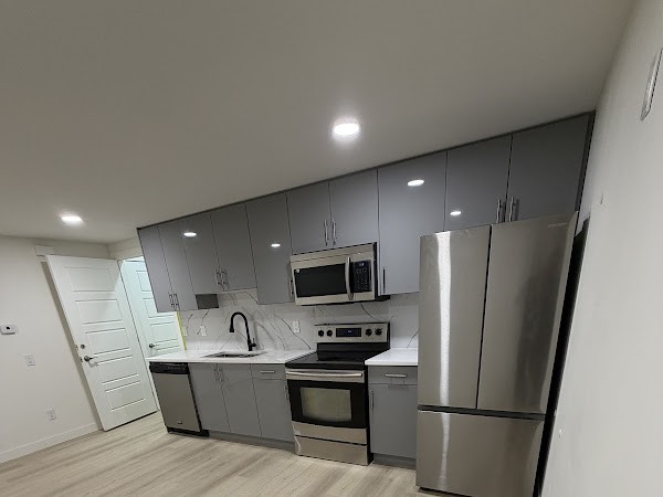 Completed modern kitchen interior