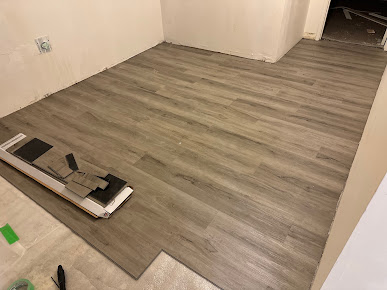 New flooring in a finished room