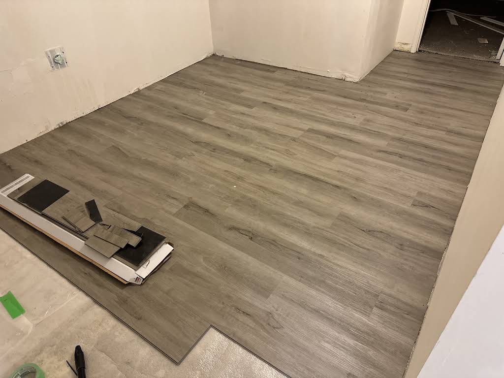 Finished flooring installation